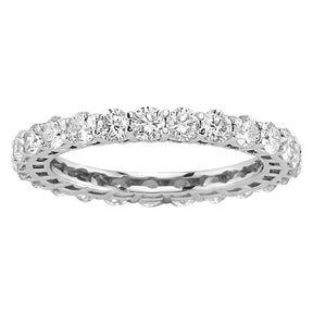 Bague de mariage d'éternité en diamant de 1,82 carat