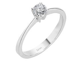 Bague solitaire diamant 0,30 carat