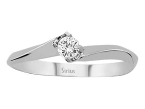 Bague solitaire diamant 0,13 carat