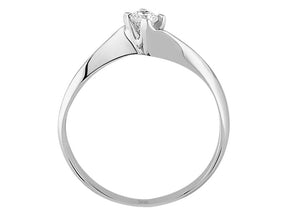 Bague solitaire diamant 0,13 carat