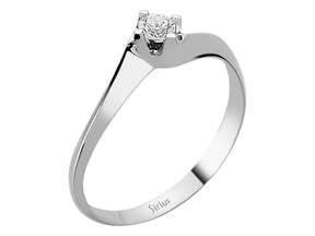 Bague solitaire diamant 0,13 carat