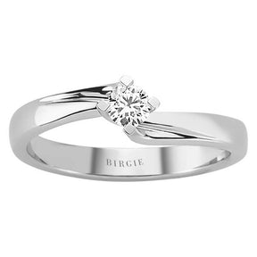 Bague solitaire diamant 0,18 carat