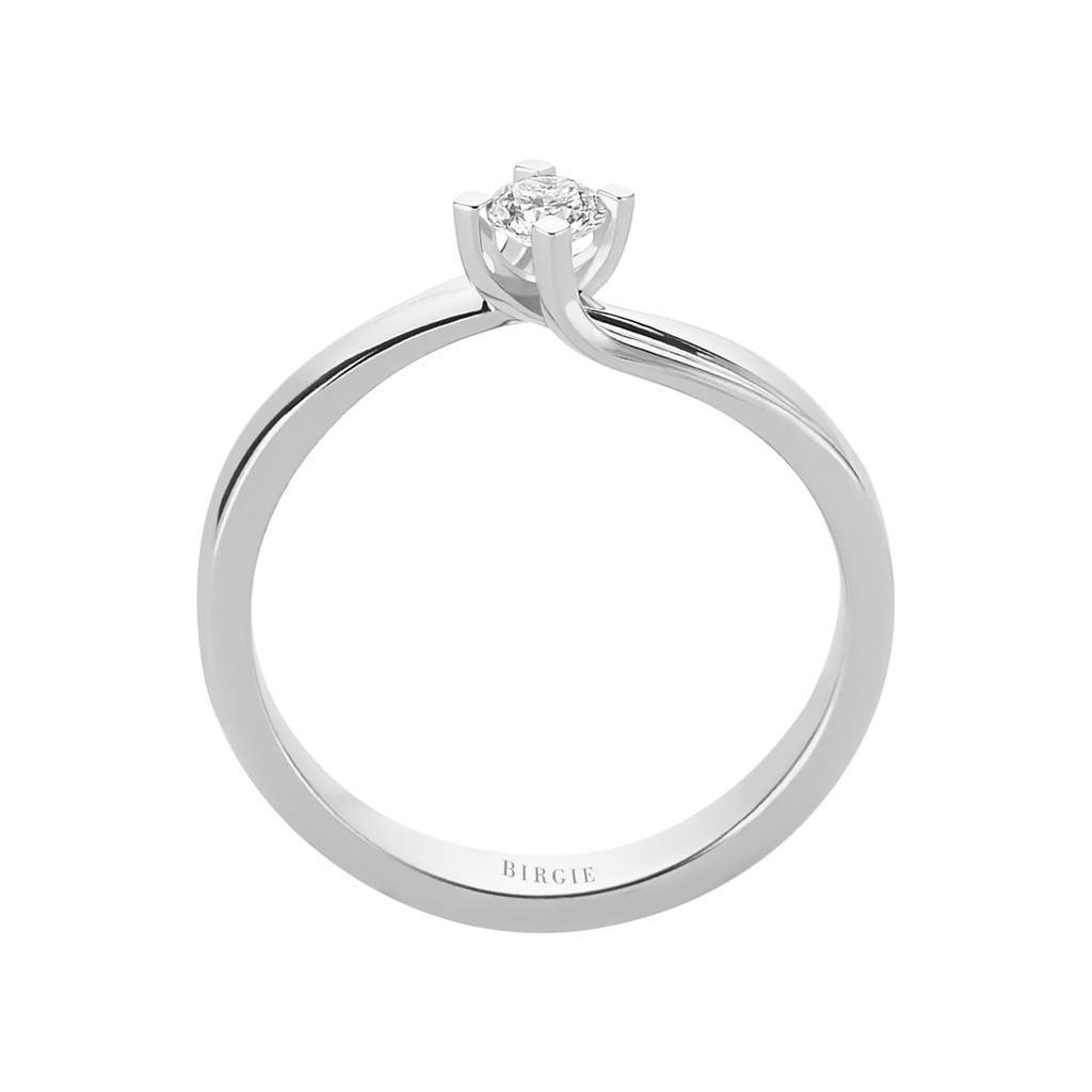 Bague solitaire diamant 0,18 carat