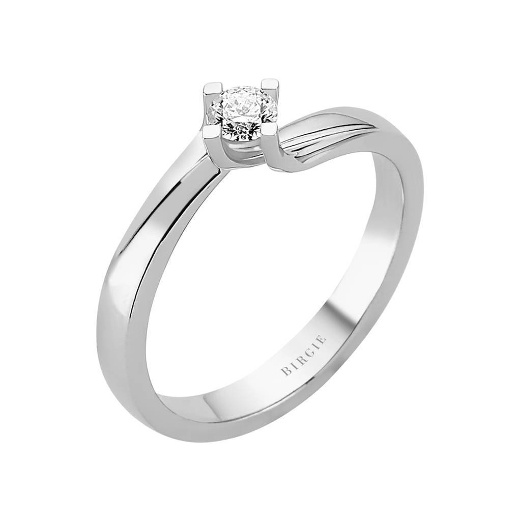 Bague solitaire diamant 0,18 carat