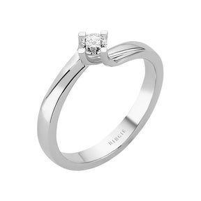 Bague solitaire diamant 0,18 carat