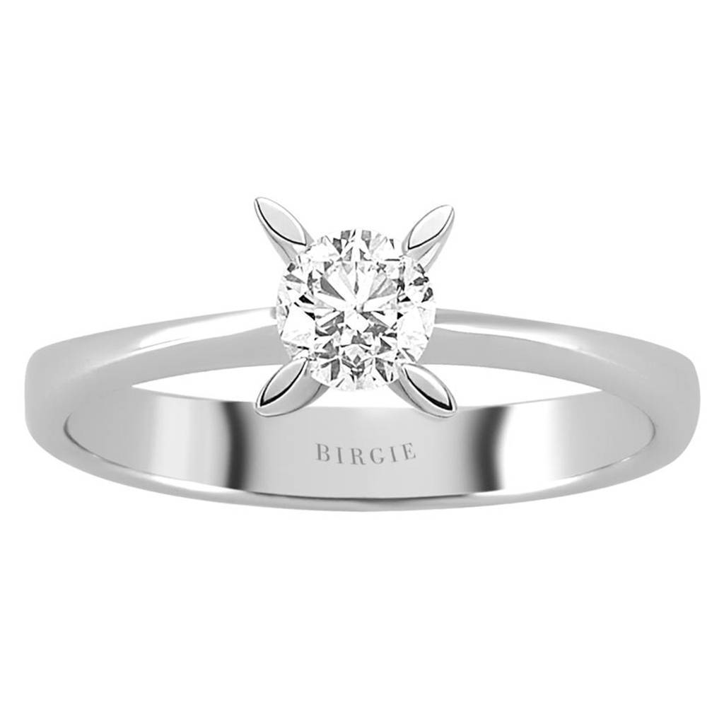 Bague solitaire diamant 0,39 carat