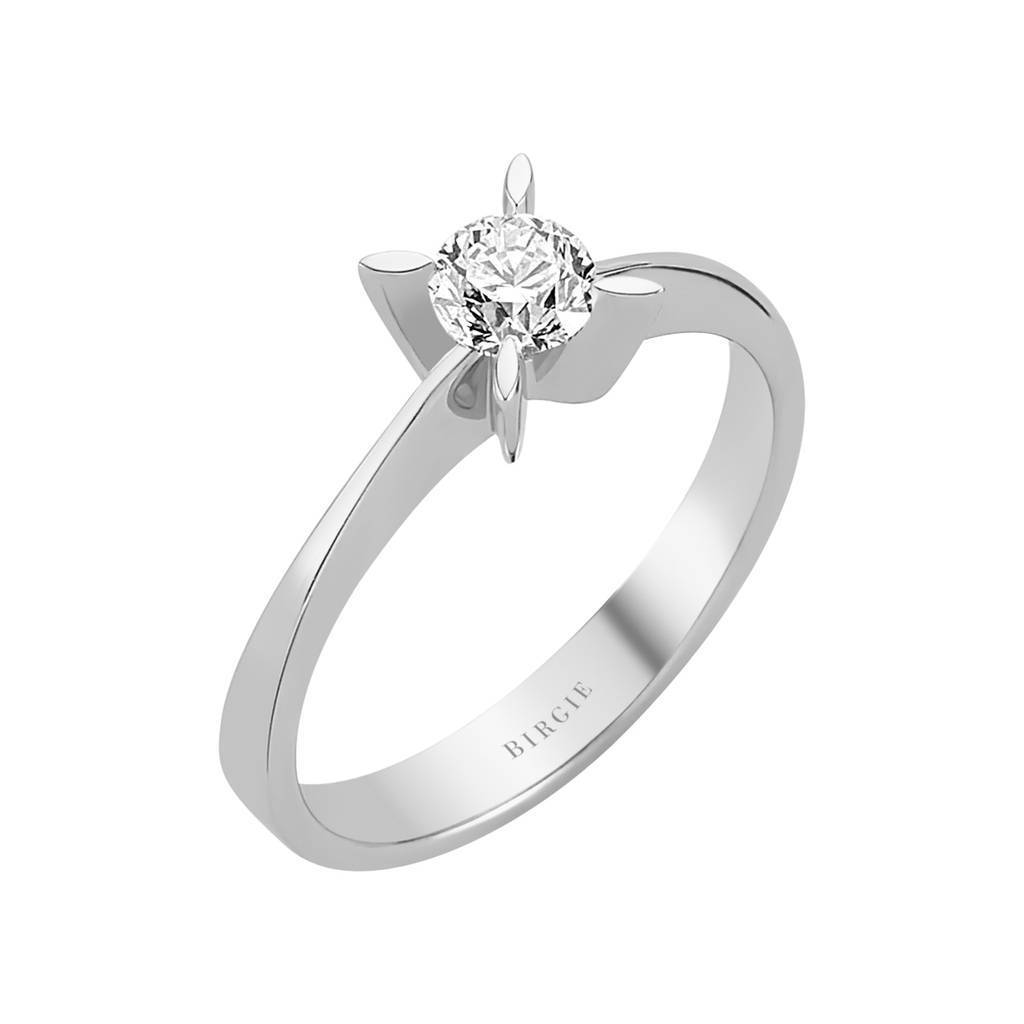 Bague solitaire diamant 0,39 carat