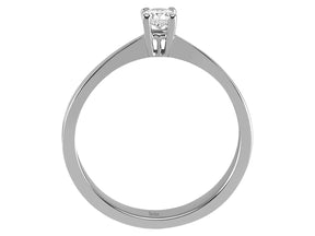 Bague solitaire diamant 0,14 carat