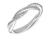 Alliance demi-rond diamant deux rangs