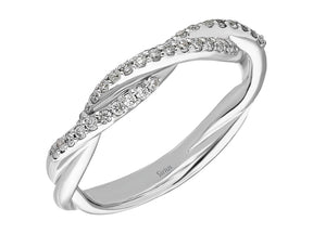 Alliance demi-rond diamant deux rangs