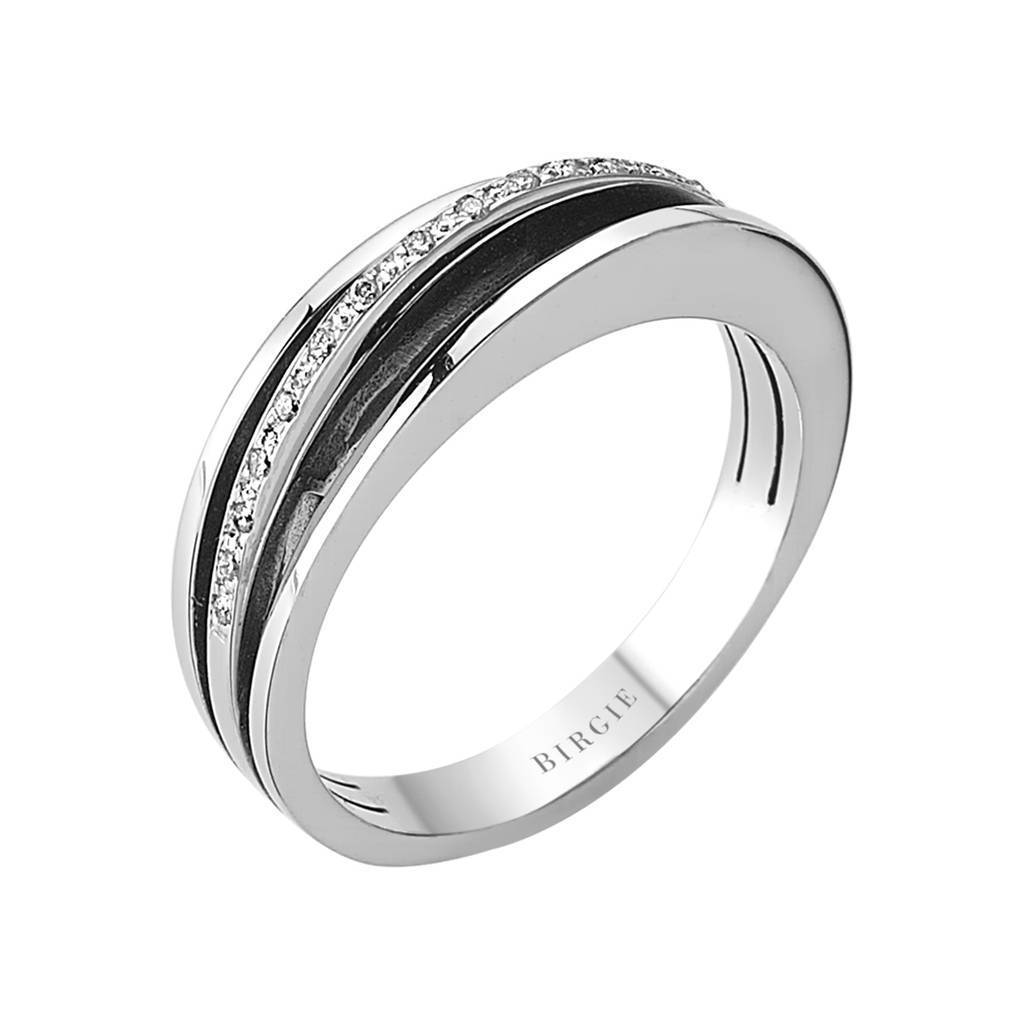 Diamond Three Row Modern Ring
