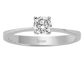 Bague solitaire diamant 0,39 carat