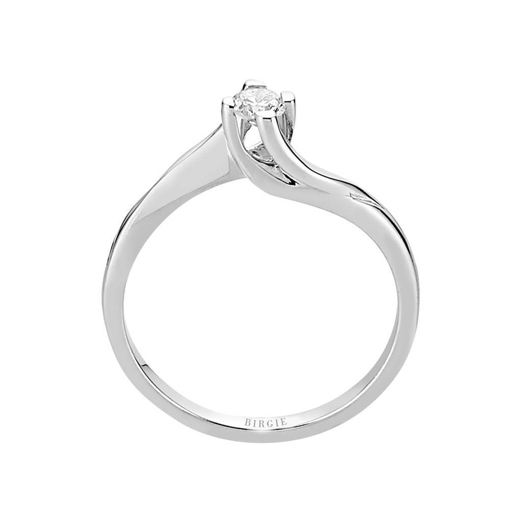 Bague solitaire diamant 0,11 carat