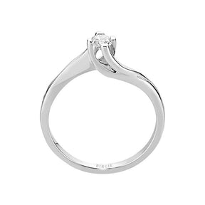Bague solitaire diamant 0,11 carat