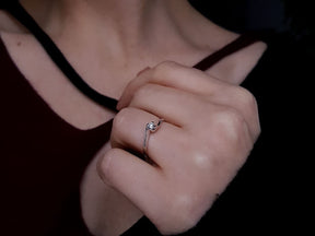 Bague solitaire diamant 0,11 carat