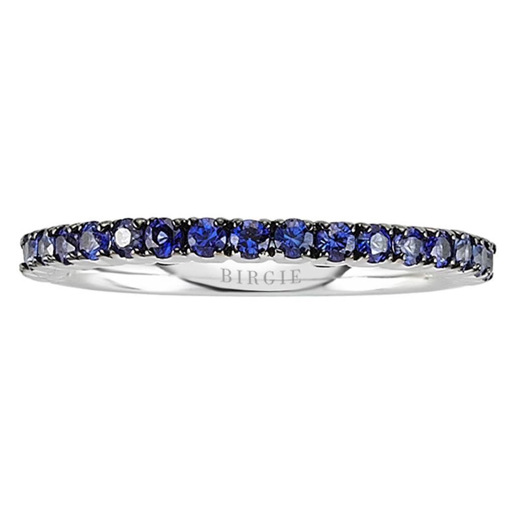 Alliance demi-rond saphir