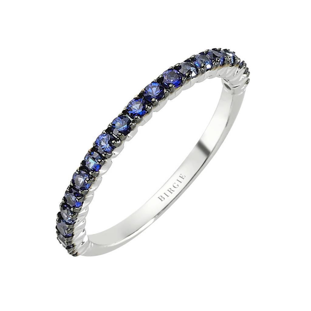 Alliance demi-rond saphir