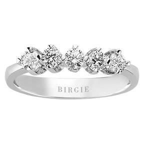 Alliance 5 pierres diamant 0,58 carat