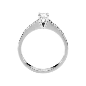 Bague solitaire diamant 0,24 carat au total