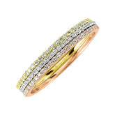 Alliance tria demi-rond diamant