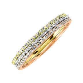 Alliance tria demi-rond diamant