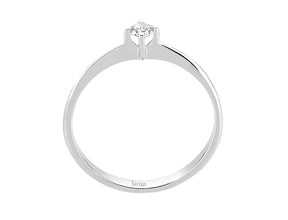 Bague solitaire diamant 0,12 carat