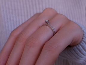 Bague solitaire diamant 0,10 carat