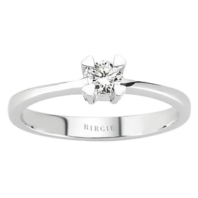 Bague solitaire diamant 0,17 carat