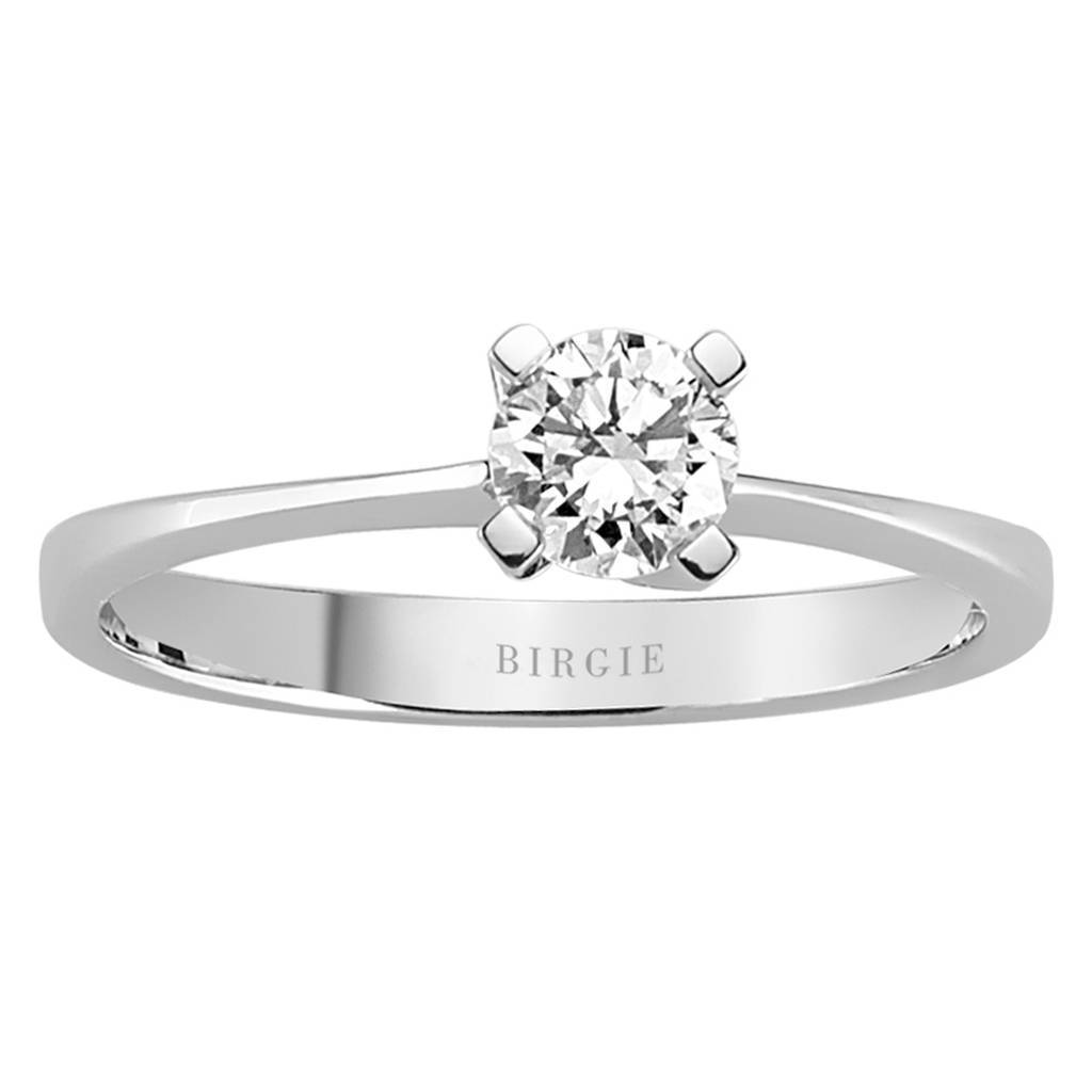 Bague solitaire diamant 0,41 carat