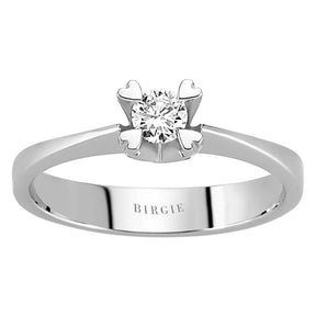 Bague solitaire diamant 0,18 carat