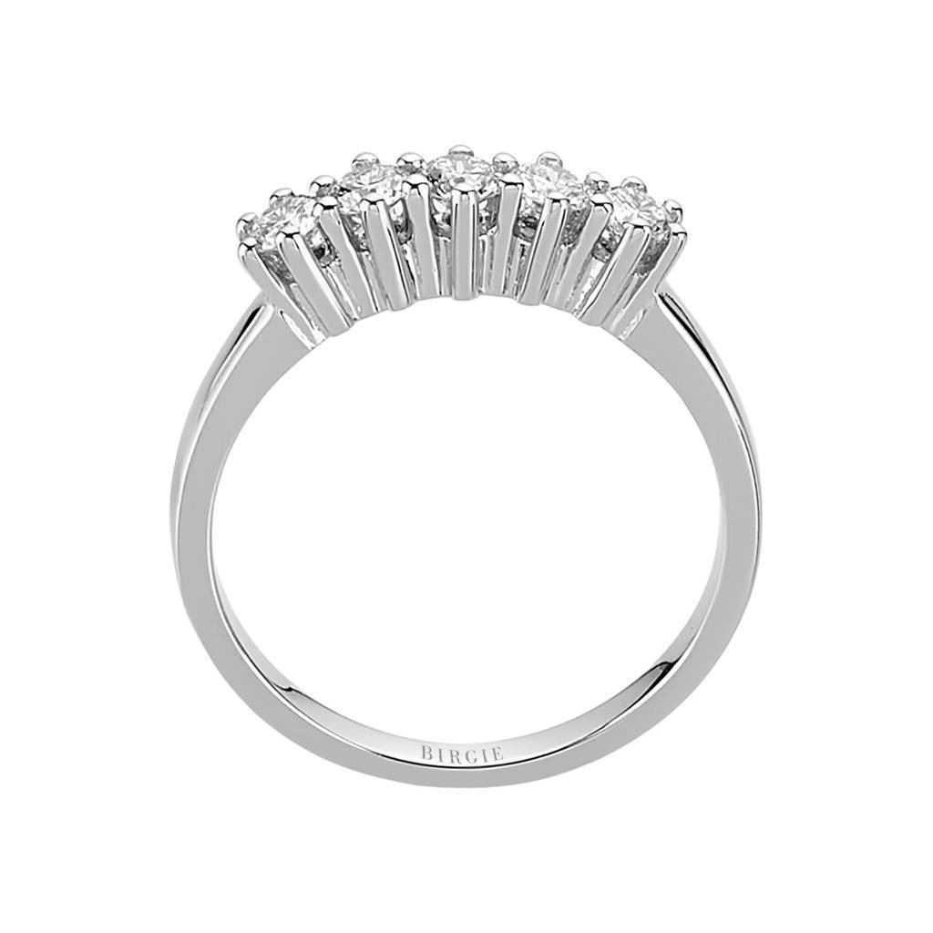 Alliance 5 pierres diamant 0,46 carat