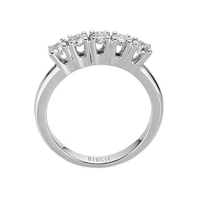 Alliance 5 pierres diamant 0,65 carat