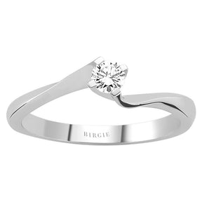 Bague solitaire diamant 0,17 carat
