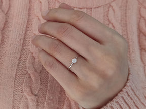 Bague solitaire effet diamant 0,25 carat