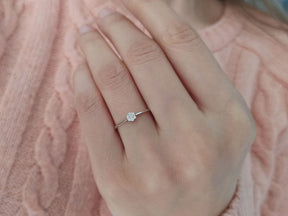 Bague solitaire effet diamant 0,25 carat
