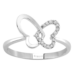 Bague papillon diamant