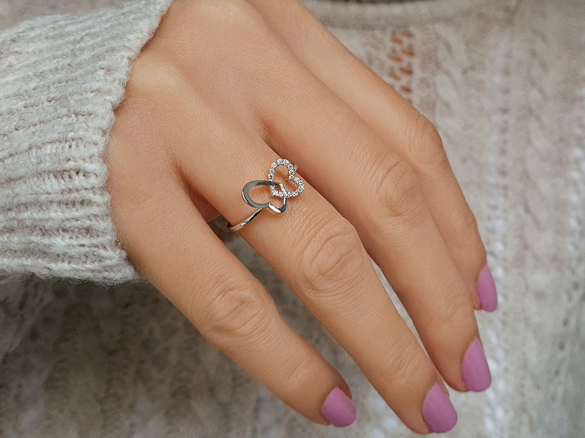 Bague papillon diamant