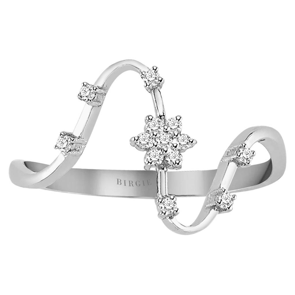 Bague flocon de neige en diamant