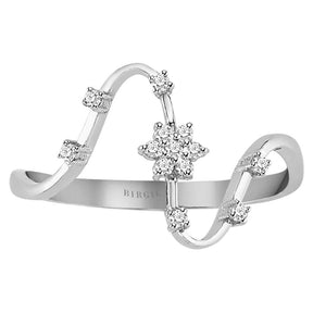 Bague flocon de neige en diamant