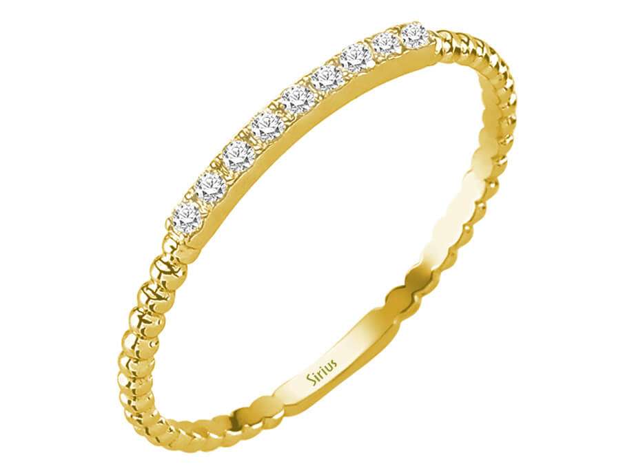 Alliance diamant 9 pierres