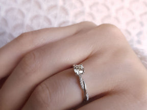 0.48 total carat diamond halo solitaire ring