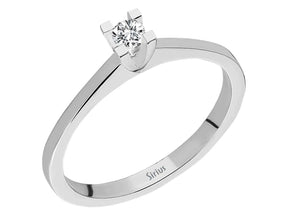 0.09 carat diamond solitaire ring