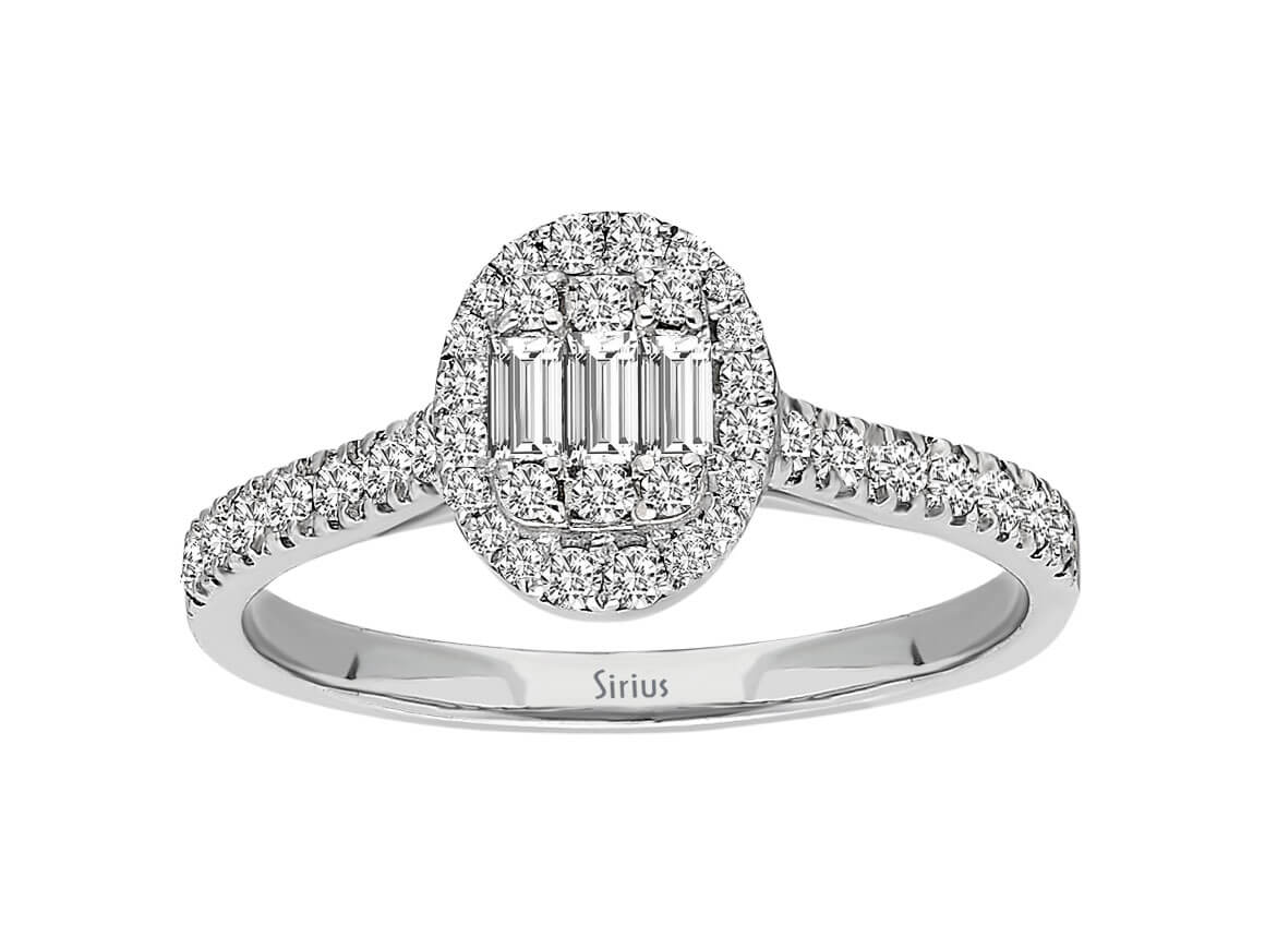 0.43 total carat diamond baguette ring