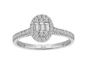 0.43 total carat diamond baguette ring