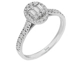 0.43 total carat diamond baguette ring