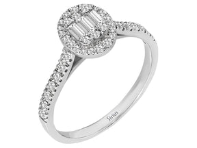 0.43 total carat diamond baguette ring