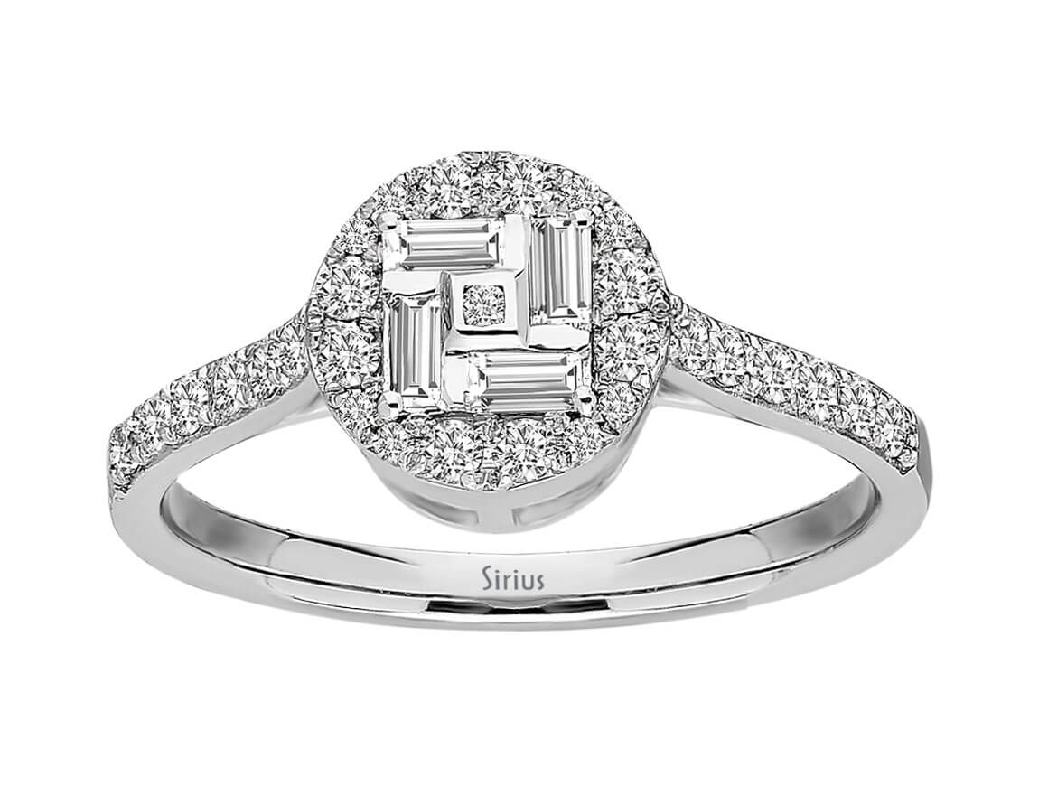 0.46 total carat diamond baguette ring