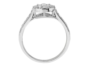 Bague baguette en diamant de 0,46 carat au total