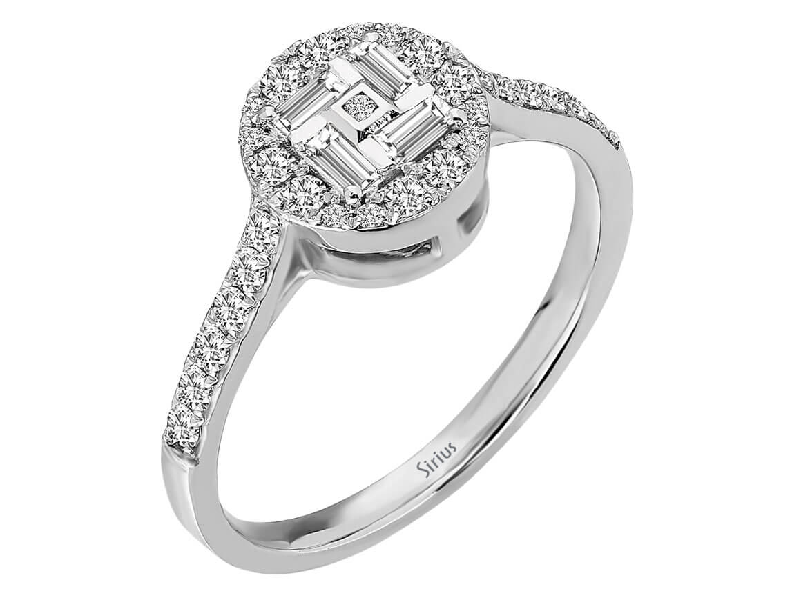0.46 total carat diamond baguette ring