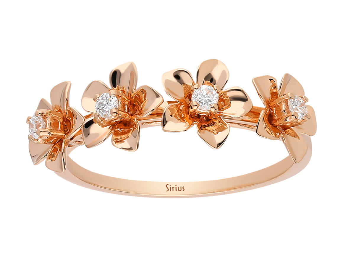 Diamond Gardenia Ring